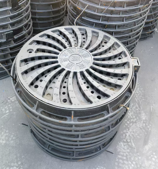 球墨铸铁涡轮井盖展示